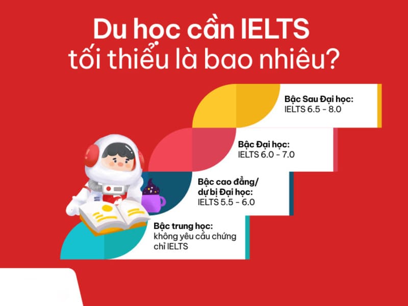 Du học cần IELTS bao nhiêu theo từng bậc học